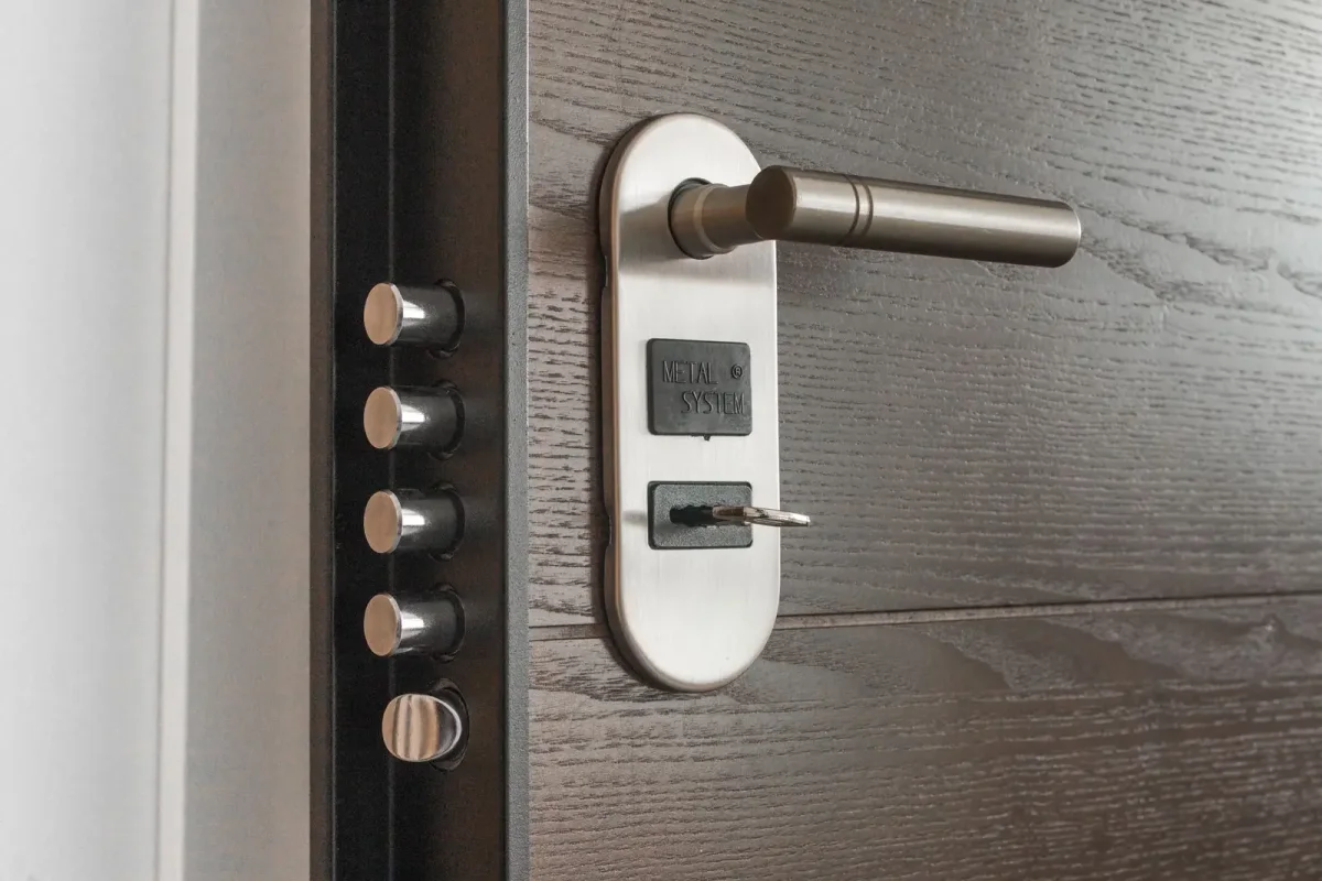 Multipoint lock and lever handle on a door – call a locksmith Harborne service from Locksmith Birmingham